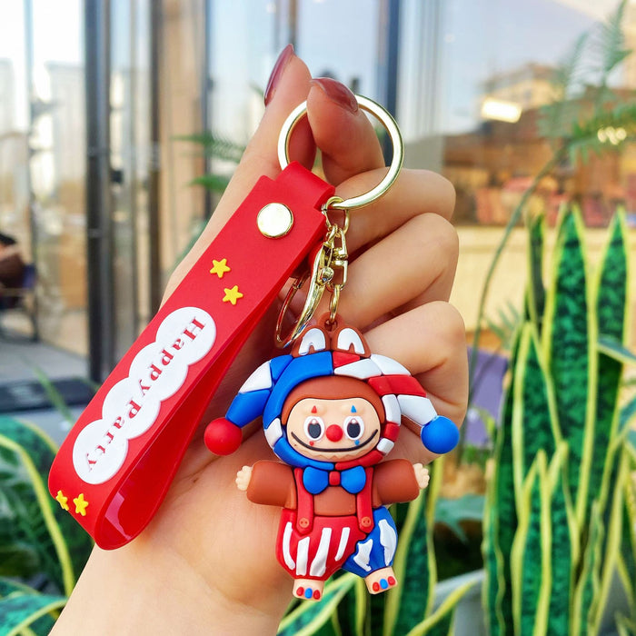 Wholesale 10 PCS Colorful silicone cute cartoon keychains