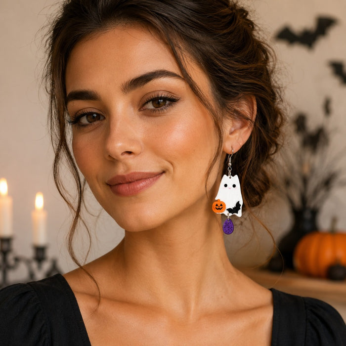 Wholesale 2D Acrylic Cat Earrings For Women Party Wear Fashion Accessory