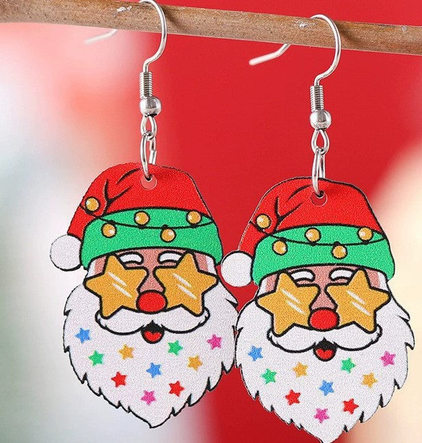 Wholesale Christmas Cartoon 2D Acrylic Drop Earrings - Trendy Party Jewelry Accessory MOQ≥2