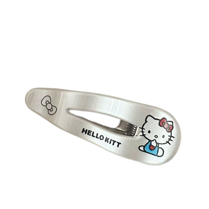 Wholesale Silver Cat Triangle Wave Hairpin Japanese Sweet Versatile Girl Duckbill Hair Clip Hair Accessory