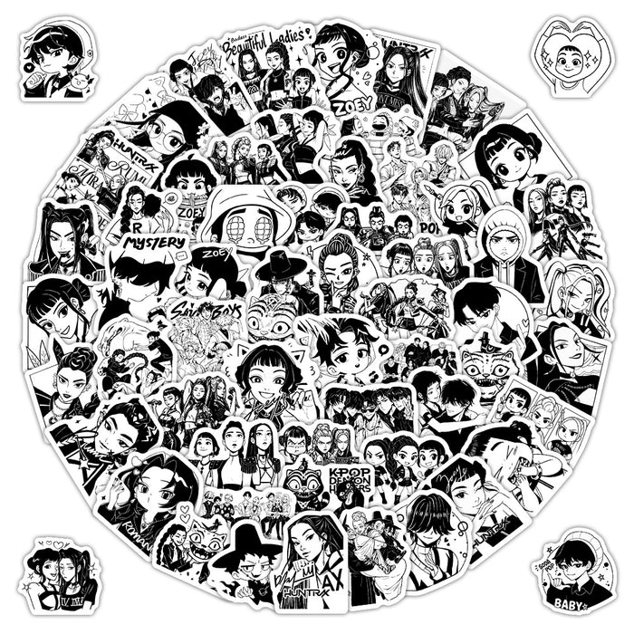 Wholesale 104pcs K-Pop  Anime Graffiti Stickers for Water Bottles