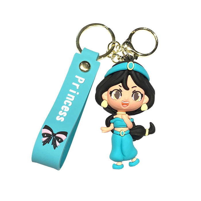 Wholesale Cartoon Princess Silicone Keychain Decorative Bag Charm MOQ≥2