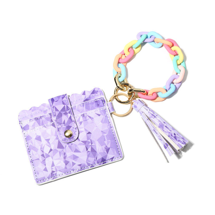 Wholesale Keychains Acrylic Macarons Diamond Wallets JDC-KC-NuoYi021