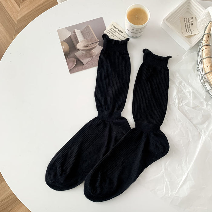 Wholesale Socks, middle tube, stacked socks, thin mesh, breathable