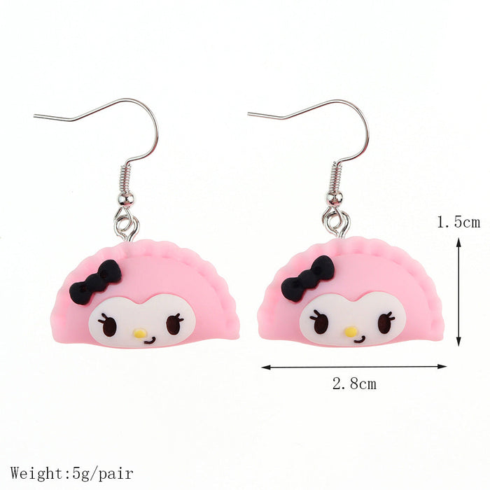 Wholesale Resin Earrings Cute Cartoon Dumpling Shape (S) JDC-ES-niqing025