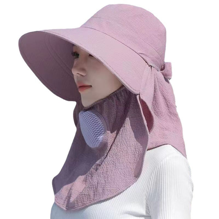 Wholesale Hat, women's sun hat, UV resistant, face blocking, breathable, sun shading, fisherman's hat, summer fishing hat, big brim sun protection hat