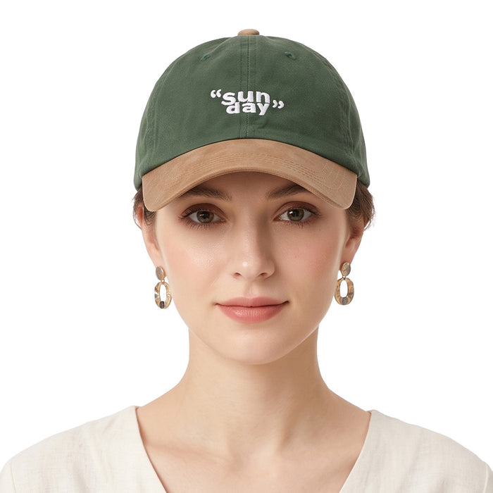 Wholesale Trendy Contrast Color Letter Embroidery Baseball Cap for Sun Protection Fashion Accessory