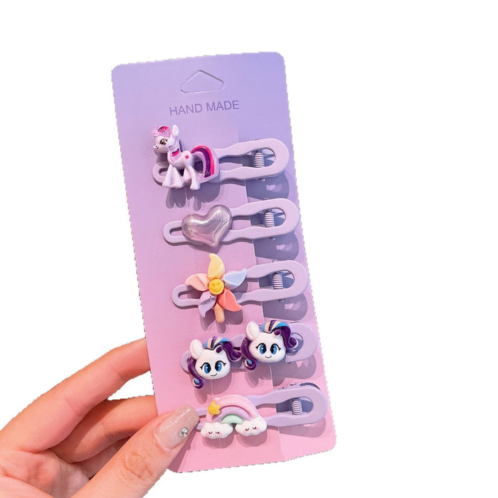 Wholesale New cartoon seamless alloy hair clip, children's hair clip without damaging hair, side clip, bangs clip