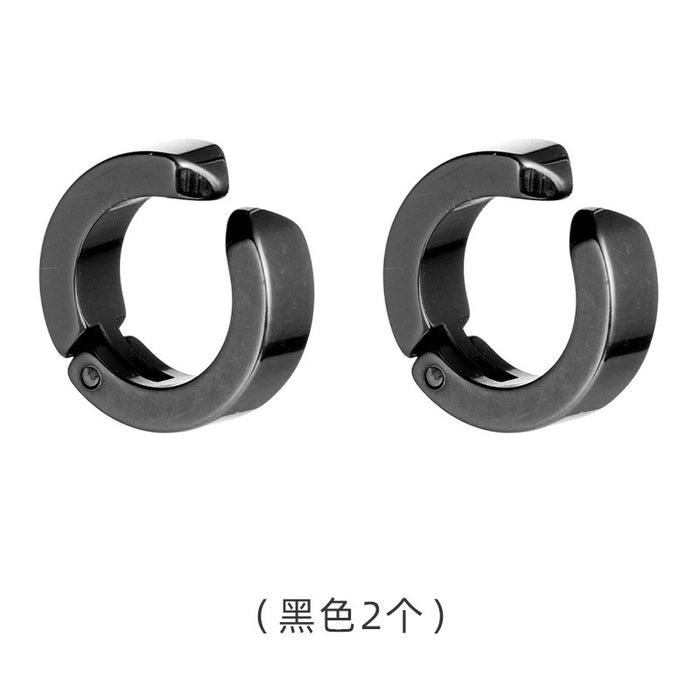 Wholesale No ear holes, titanium steel ear clips that do not fade, male ear bone clips, female versatile, high-end, simple, trendy ear hole earrings