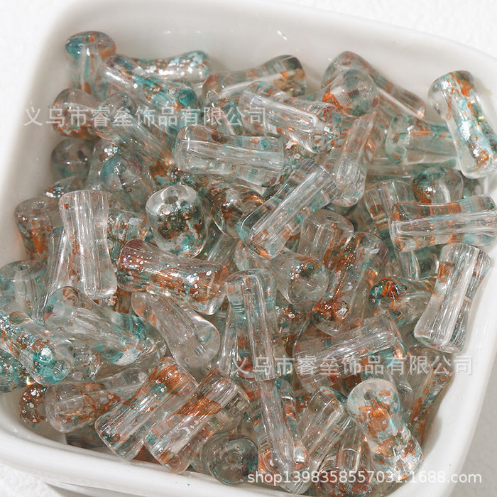 Wholesale 50pcs Bamboo Joint Glass Loose Beads 6mm