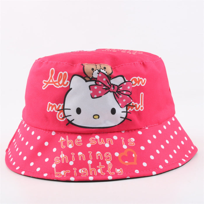 Wholesale  children' s hat cartoon animation baby fisherman hat summer sunshade sun hat