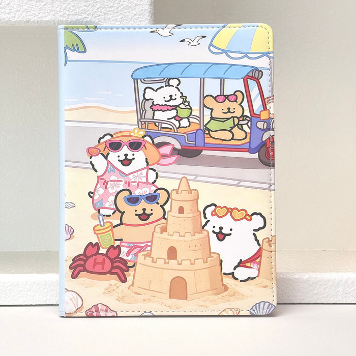 Wholesale Cute Line Puppy A5 Faux Leather Notebook Full Color Pages Journal