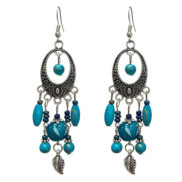 Wholesale Alloy Bohemian Retro Ethnic Style Earrings JDC-ES-Luox008