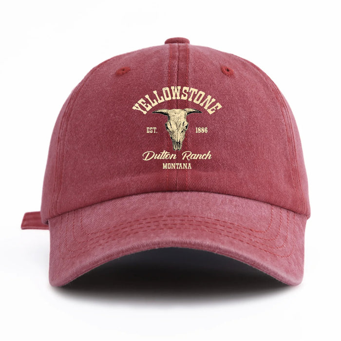 Wholesale Chic Western Ranch Print Baseball Cap Adjustable Curved Brim Sun Hat For Resale