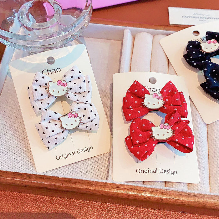 Wholesale Fabric Hairpin Bow Hair Clip Sweet Side Clip Bangs Hair Accessory