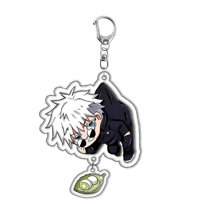 Wholesale Spell Back War Polygonum Stick Youren Acrylic Keychain Pendant Animation Surrounding Student Schoolbag String Pendant