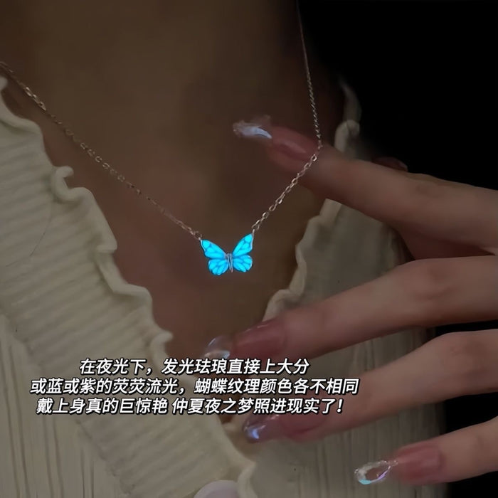 Wholesale Luminous Butterfly Necklace ~ Smart Butterfly Bracelet Female