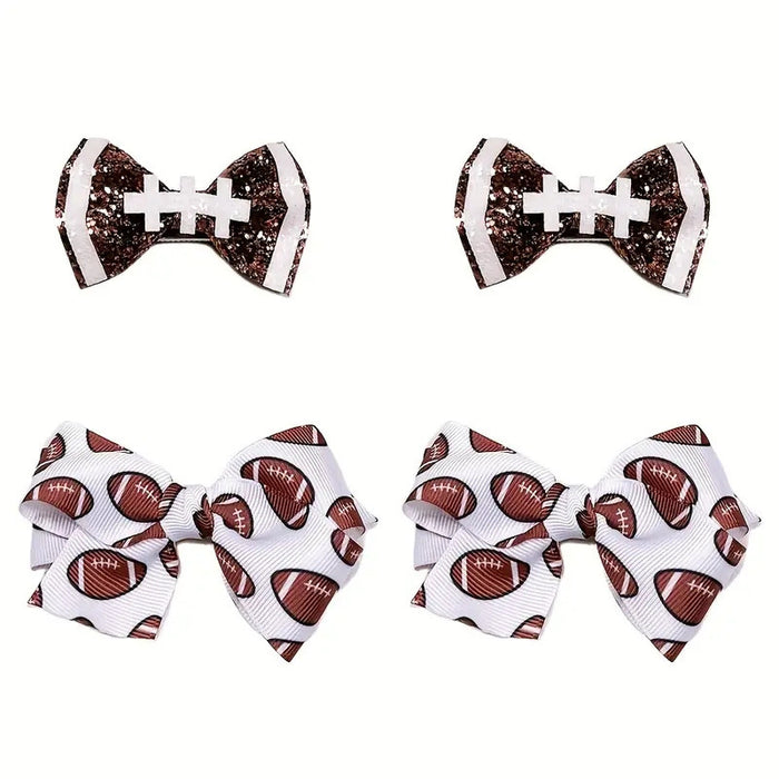 Wholesale Ribbed Webbing Rugby Bow Tie Clip Hair Clip JDC-HC-Zhenr005