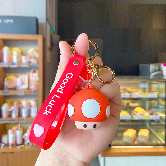 Wholesale Mushroom Head Doll PVC Keychain JDC-KC-YD101