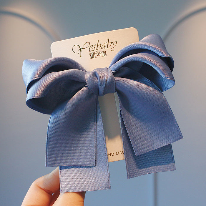 Wholesale Children's ribbons, bows, hair clips, versatile, simple, back of the head hair clips, spring clips, hair accessories