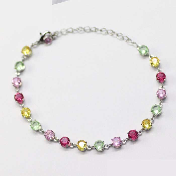 Wholesale Rose Cut Zircon Bracelet Inlaid with High Carbon Diamond Rose Bracelet