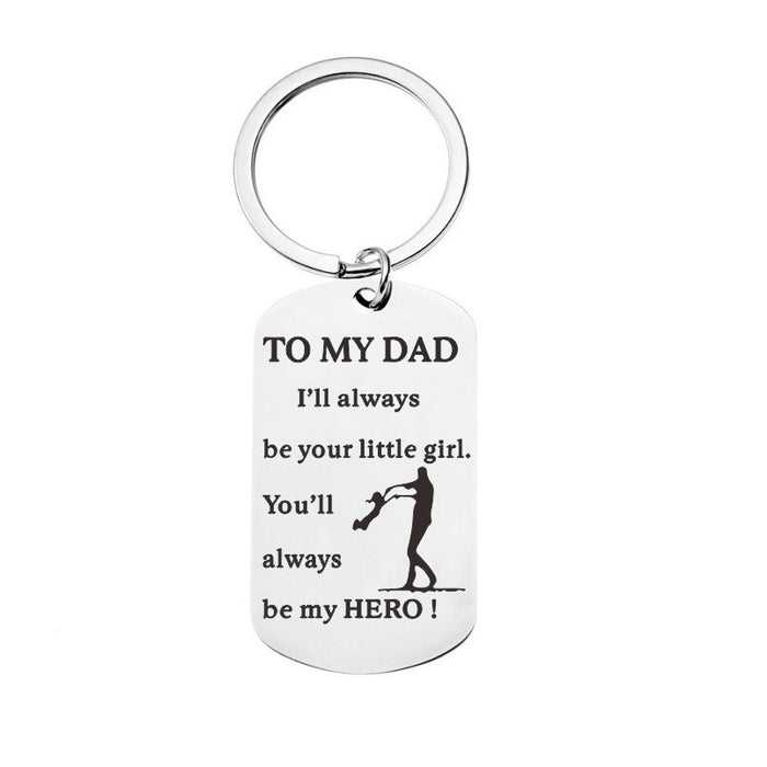Wholesale Stainless steel military brand keychain laser engraved new fashionable metal keychain