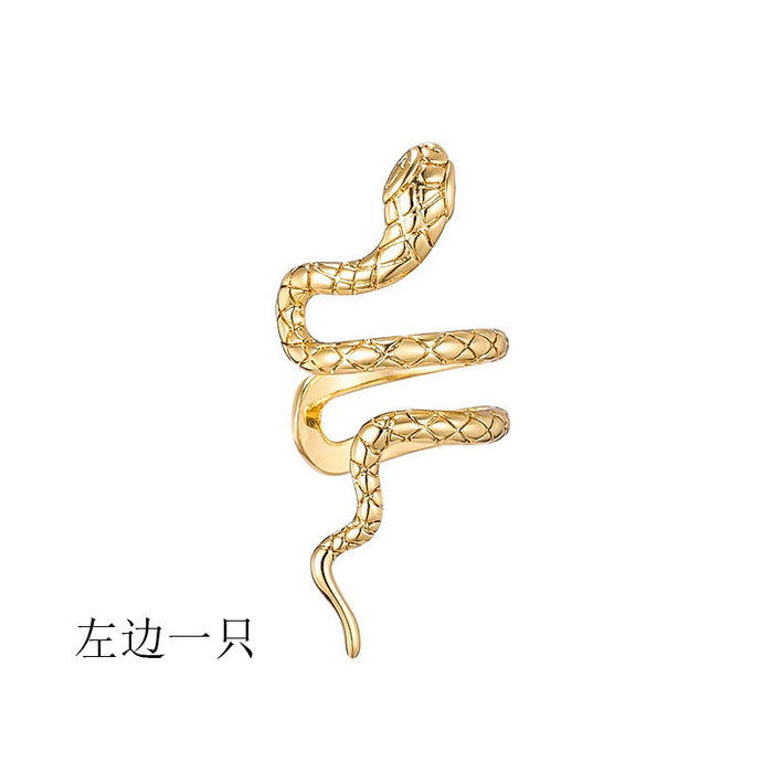 Wholesale Serpentine earrings, small snake earrings, ear bone clip, zircon snake head, ear clasp, no ear hole, ear clip