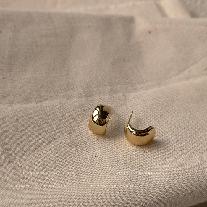 Wholesale Silver needle gold-plated earrings
