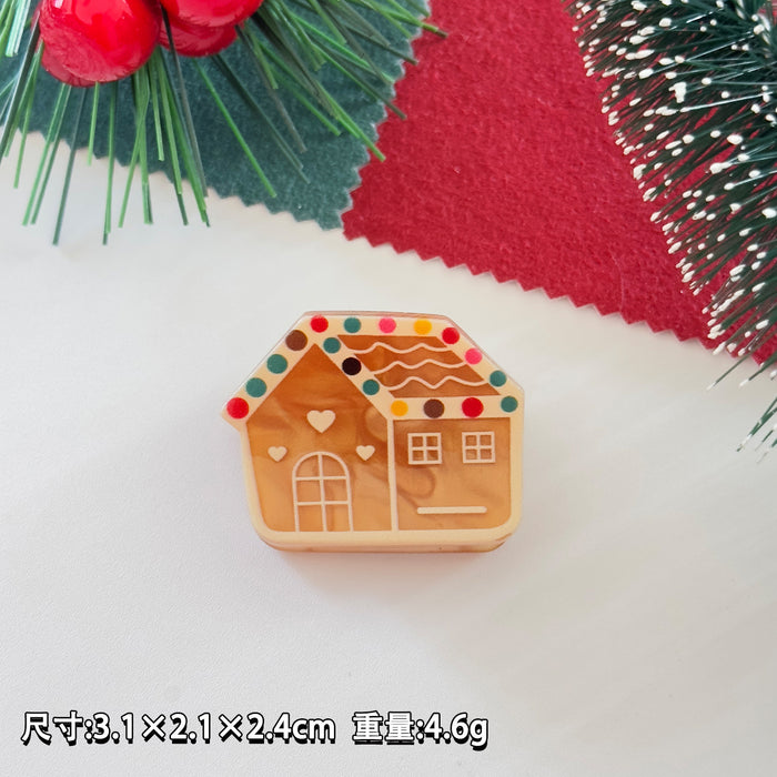 Wholesale Christmas small hairpin gingerbread man Christmas tree snowman small clip cute  hairpin holiday hair accessories