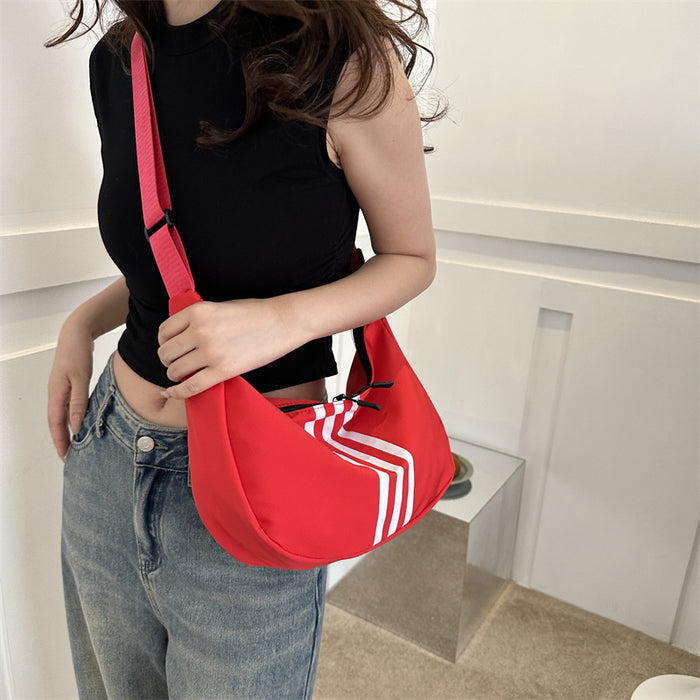 Wholesale Bag niche design, high-end striped crossbody bag