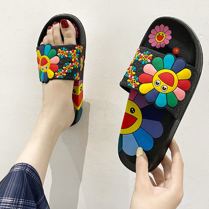 Wholesale PVC Sunflower Slippers JDC-SP-LiNi002