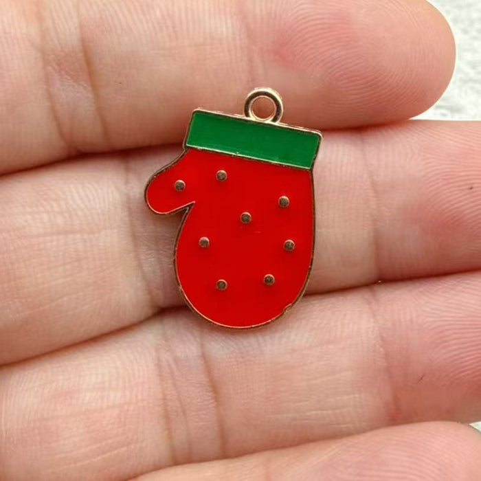 Wholesale 10pcs New oil-drip Christmas-themed alloy accessories  cartoon snowman  reindeer,   DIY pendant accessories