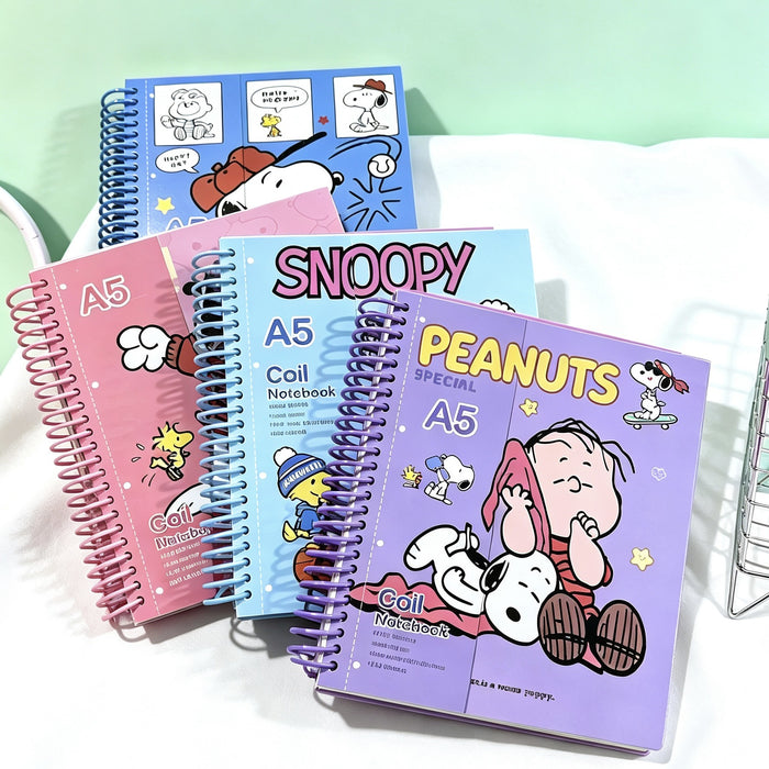 Wholesale 4pcs Creative Cartoon A5 Hardcover Spiral Loose-Leaf Notebook