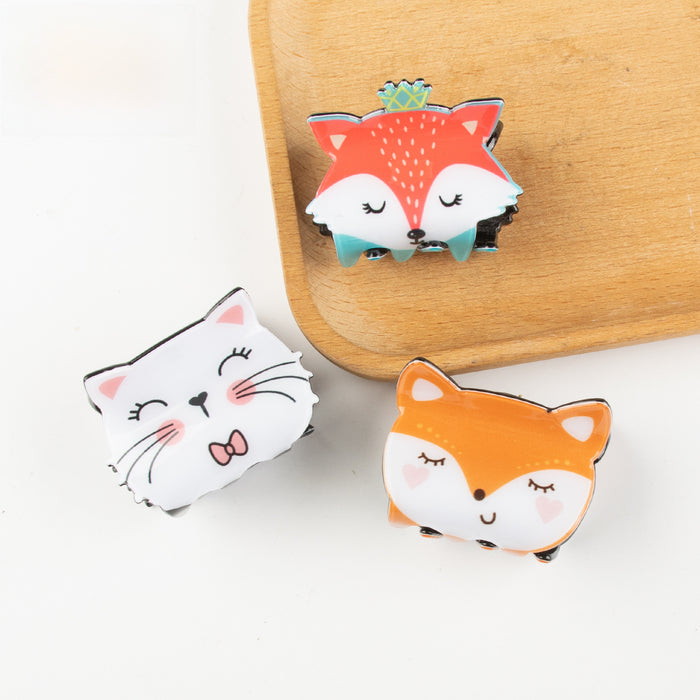 Wholesale hairpin pvc  hair clip cartoon animal hair clip back head headdress