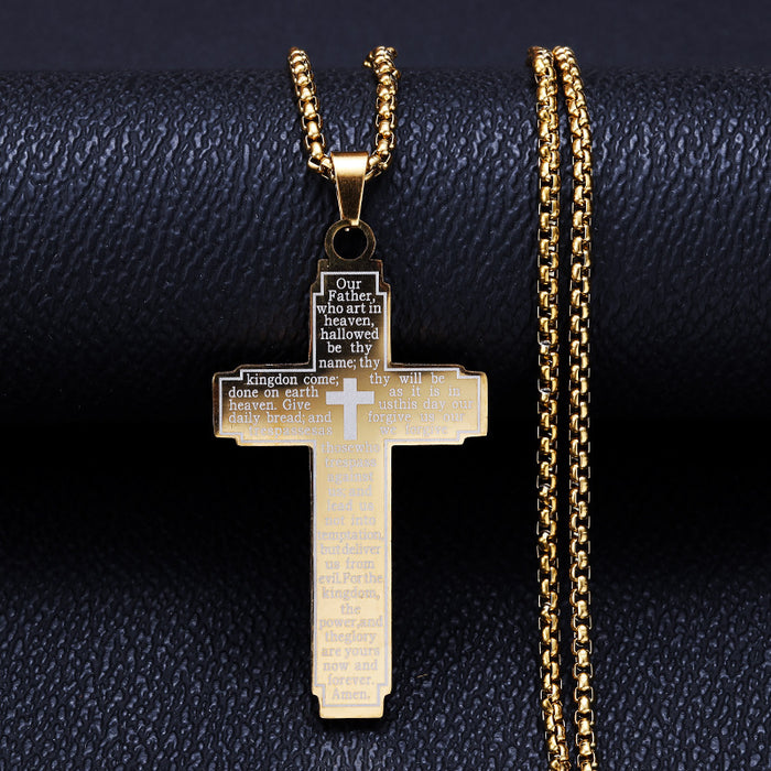 Wholesale Cross Necklace Stainless Steel Pendant