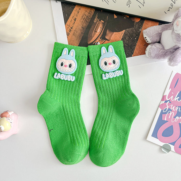 Wholesale Colorful Cartoon Accessories for Spring and Autumn Mid-Calf Socks for Boys and Girls