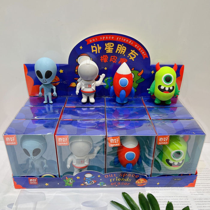 Wholesale 12pcs/box Decorative Rubber Eraser Amusement Park Cartoon Student Stationery