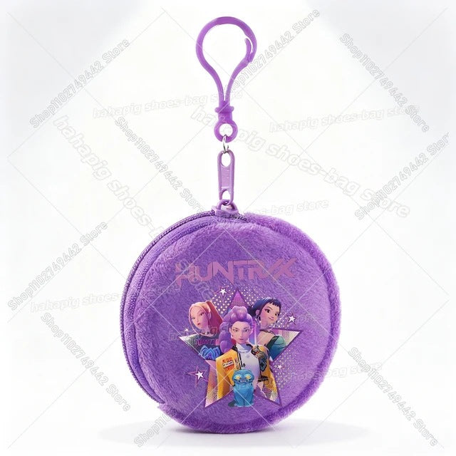 Wholesale Casual Kpop Style Cartoon Coin Purse For Girls Polyester Zipper Wallet Everyday Fashion Accessory Resale Gift