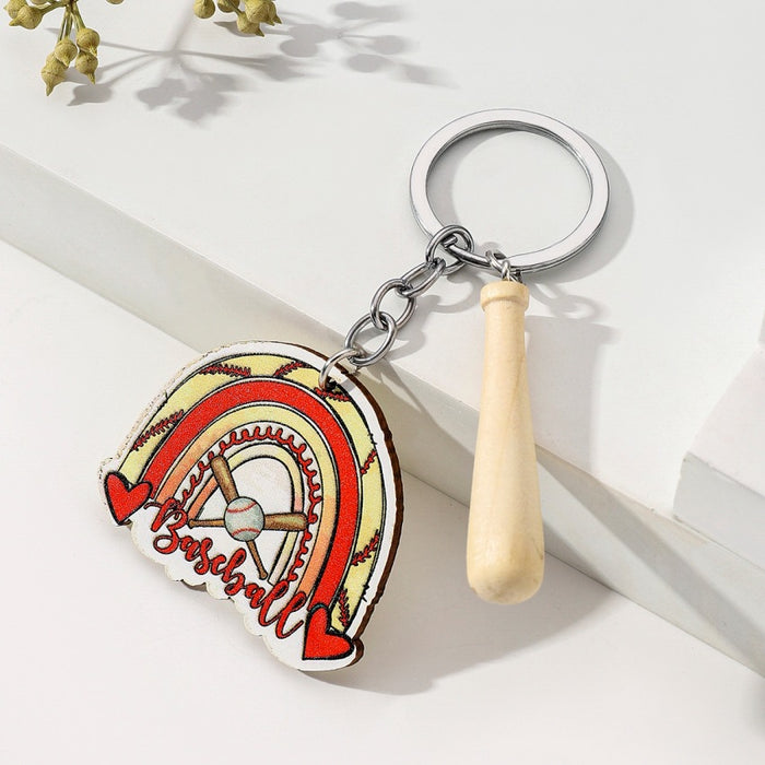 Wholesale Ball Sports Wooden Keychain JDC-KC-RongRui044