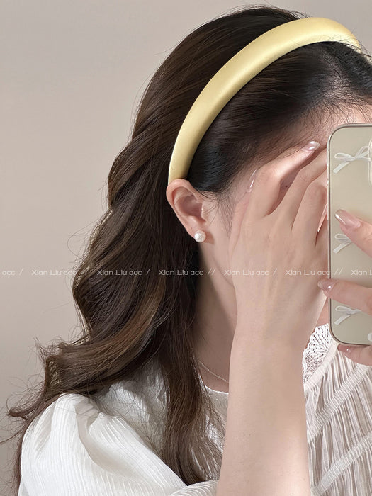 Wholesale Satin headband, new style, wash face headband, stylish and stylish, pressed hair, simple headwear