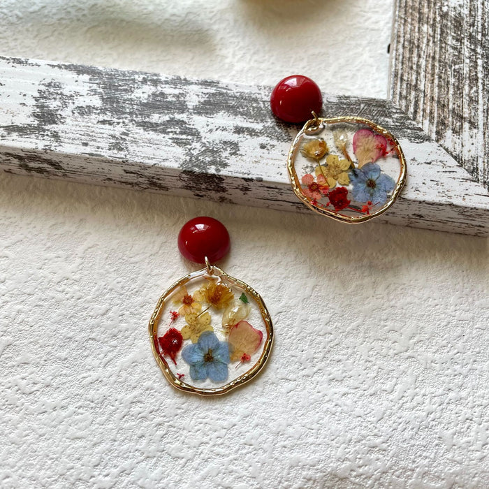 Wholesale Vintage plant dropper earrings with cute ear clips and earrings