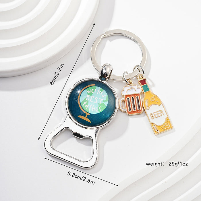 Wholesale Time Glass Beer Festival Bottle Opener Alloy Keychain JDC-KC-HuiWen012