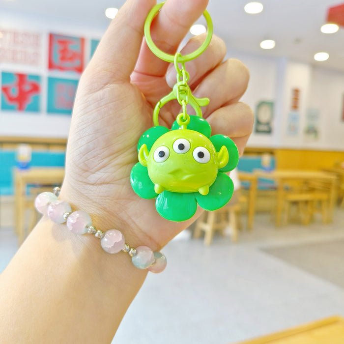 Wholesale Rotating Sunflower Cartoon Keychain Cute Children's Backpack Pendant Doll Machine Gift