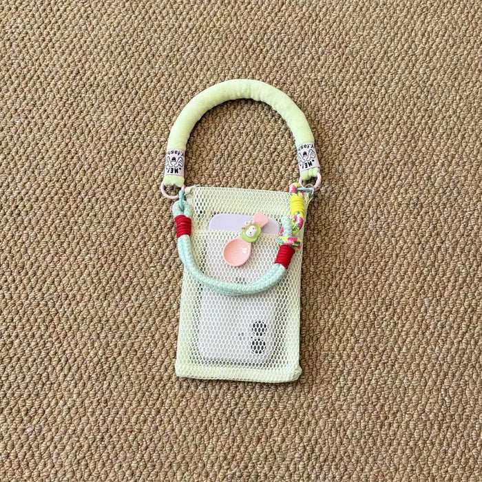 Wholesale Trendy Mesh Phone Bag Mint Green Crossbody Handbag MOQ≥2