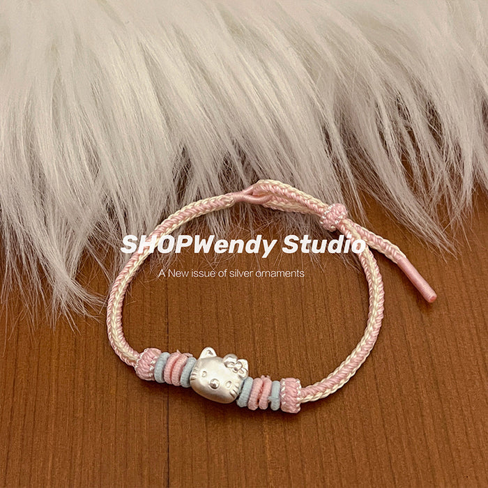 Wholesale Princess Cartoon Girlfriend Style Woven Sweet Hand Rope