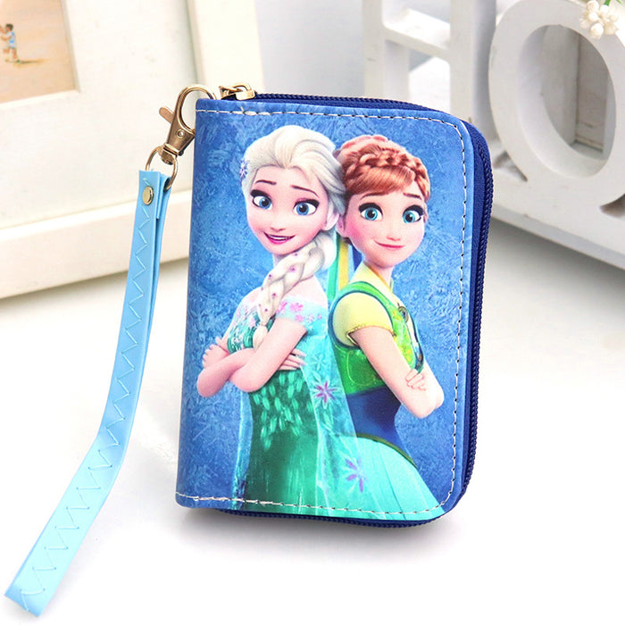 Wholesale Mini Cartoon beautiful girl cute female student fresh women's short zipper portable wallet