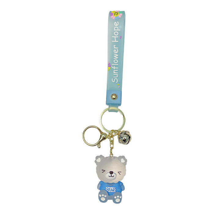 Wholesale Cute Sitting Crystal Bear Keychain