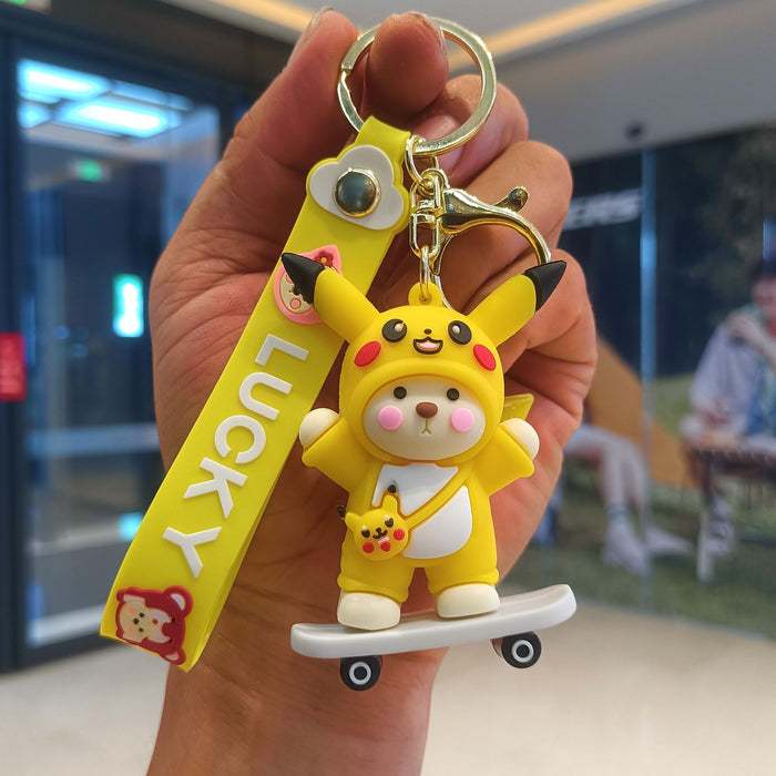 Wholesale Cartoon Silicone Doll Keychain JDC-KC-KuangK034