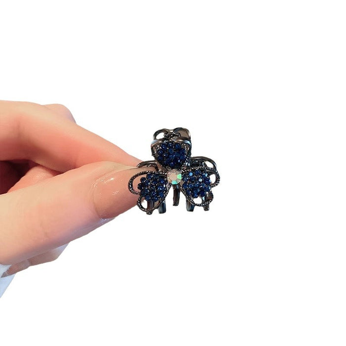 Wholesale Rhinestone Flower Grab Clip small size Hairpin Side Clip Temperament Hairpin