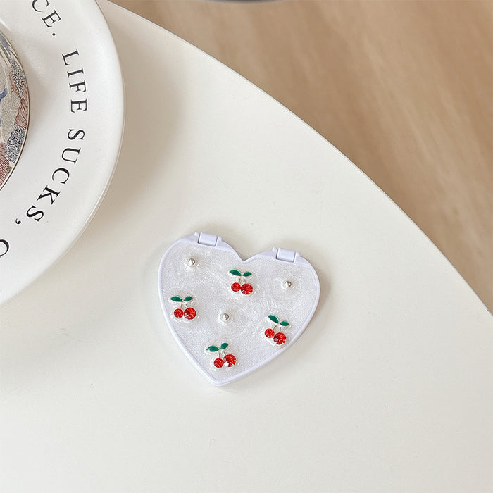 Wholesale Cartoon Cherry Glitter Mirror Phone Stand